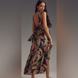 Farm Rio Cool Foliage Sleeveless Midi Dress